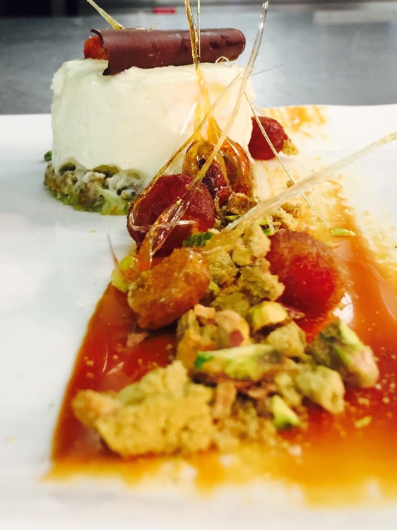 Pistachio white chocolate parfait
