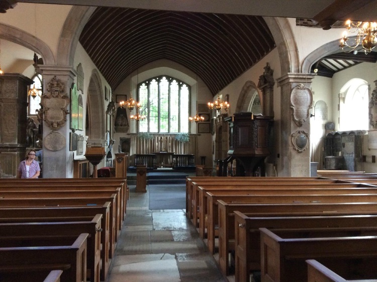 Central view of church interior