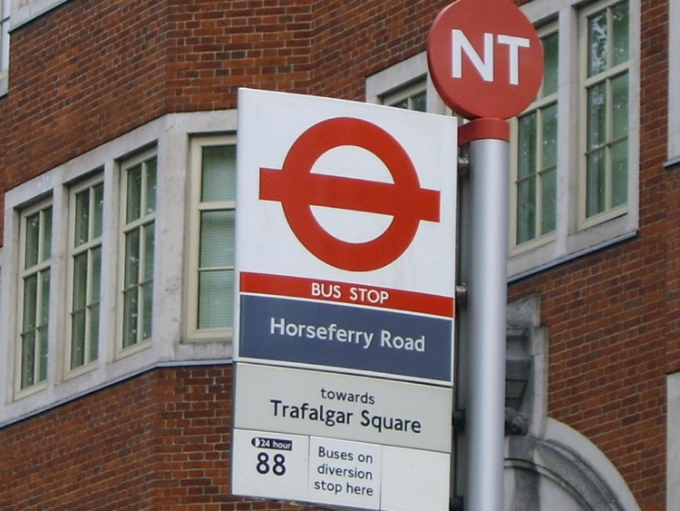 Bus No. 88 stops at Home Office, from Piccadilly and Whitehall.