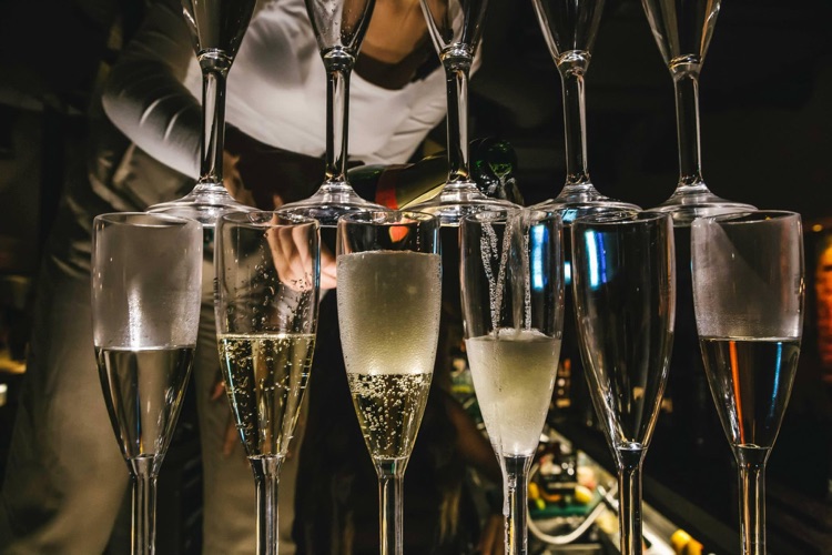 Champagne tower