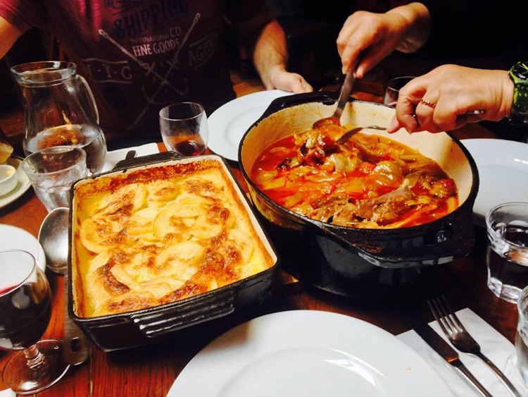 Lamb stew for 5 to share, with dauphinoise potatoes. Huge!