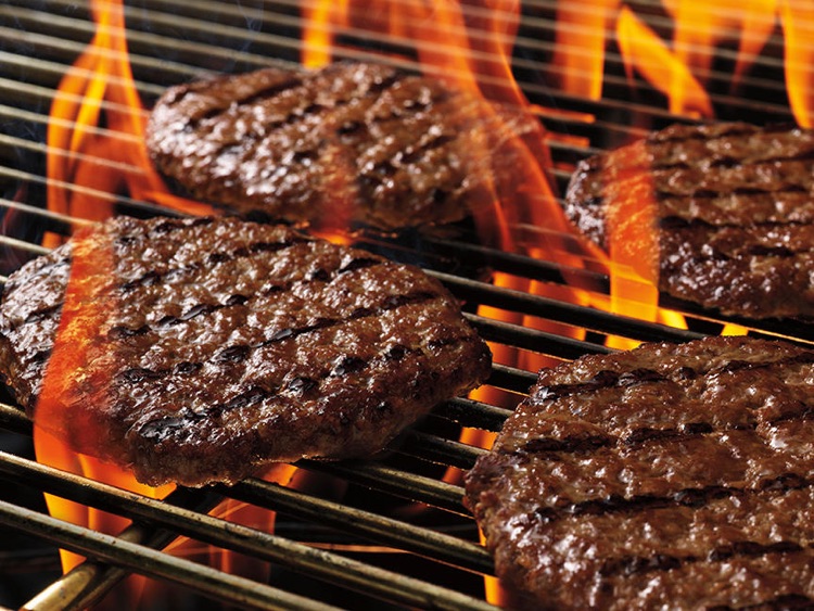 Flame grilled burgers