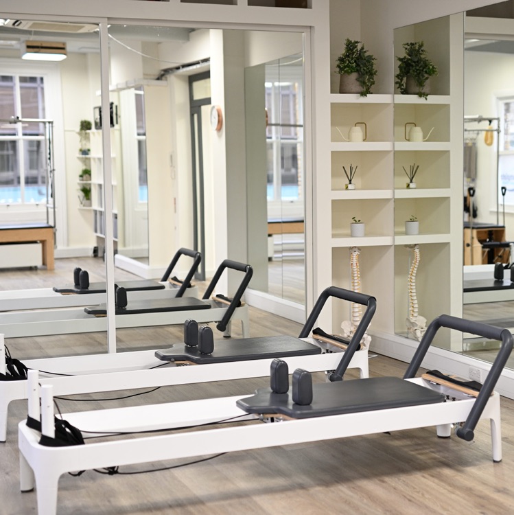 The Pilates reformers at Complete Pilates in Chelsea