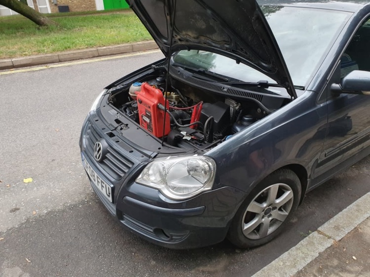 Jumpstarted this VW polo call us on 02089837499