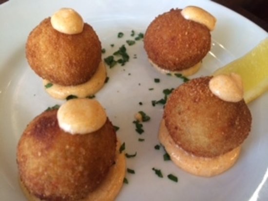 Smoked Crab Croquettes with Brown Crab Aioli and Lemon