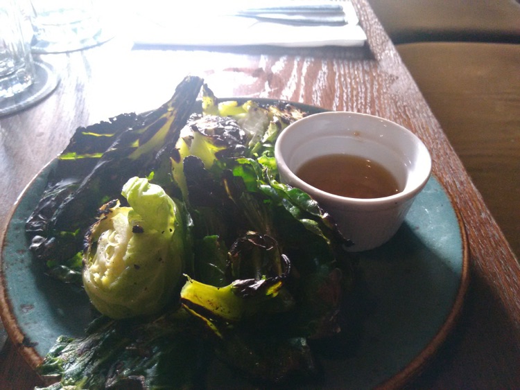 John The Unicorn - Grilled (actually burnt) Sprout Tops & Bagna Cauda
