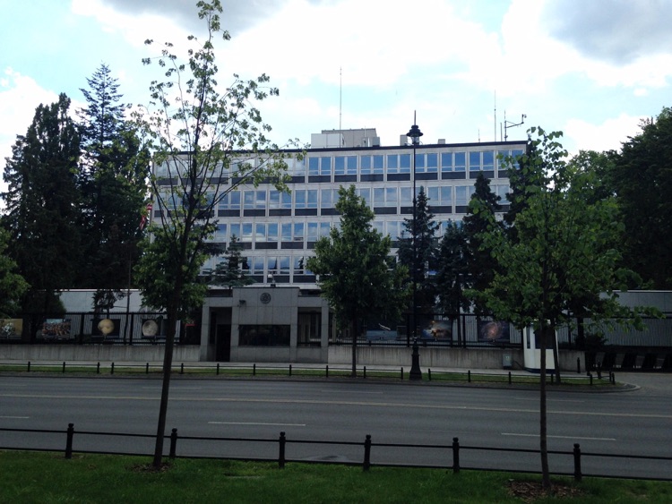 U.S. Embassy Warsaw (near Ronald Reagan statue)