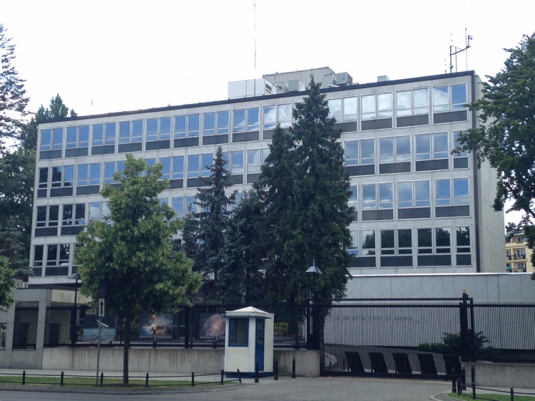 U.S. Embassy Warsaw (near Ronald Reagan statue)
