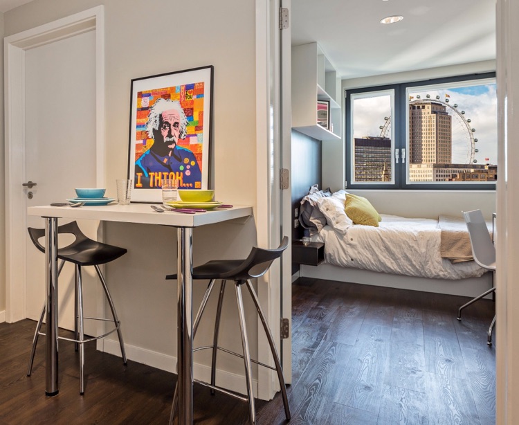 Standard, shared kitchen/bathroom or as a 2 bed room apartment