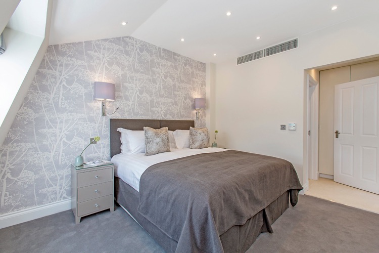 Bedroom in the Three Bedroom Penthouse Apartment