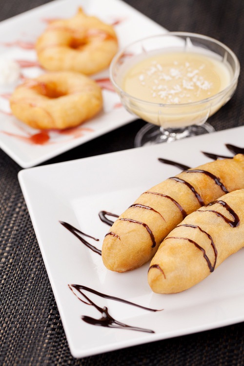 Bananas in batter