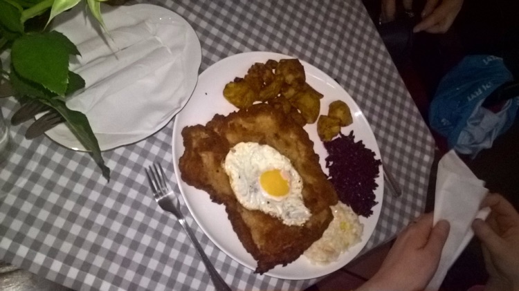 Kotlet Schabowy - pork chop. Huge and delicious!