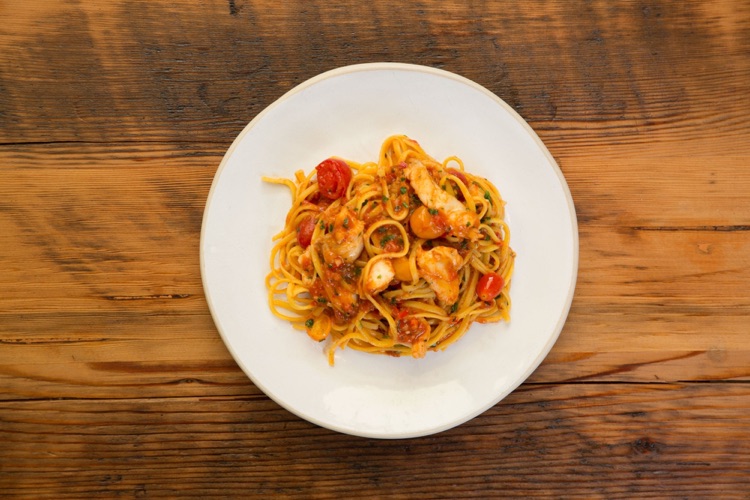 Linguine ~ gurnard, tomato, chilli, garlic