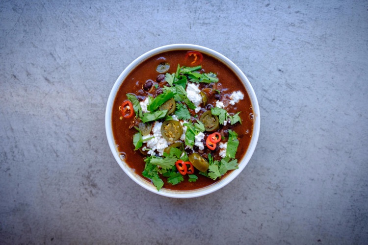 Black bean and jalapeno