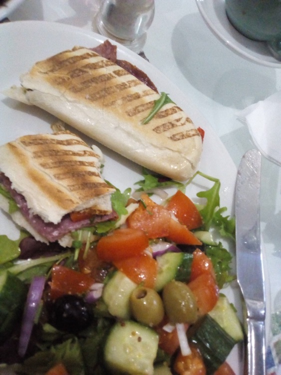 Italian Job panini and salad