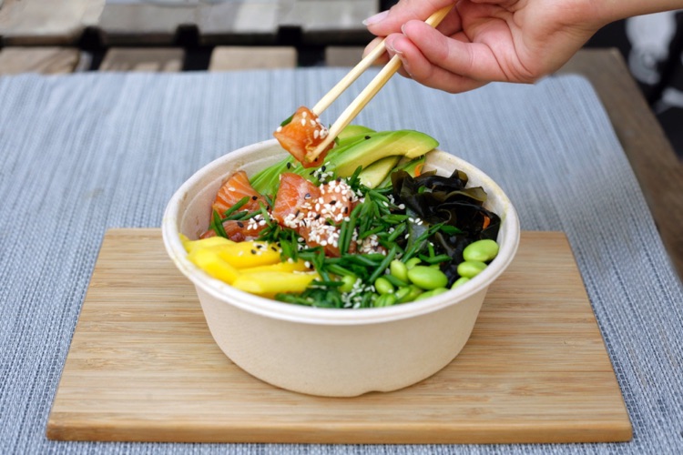 Salmon bowl, yummy!