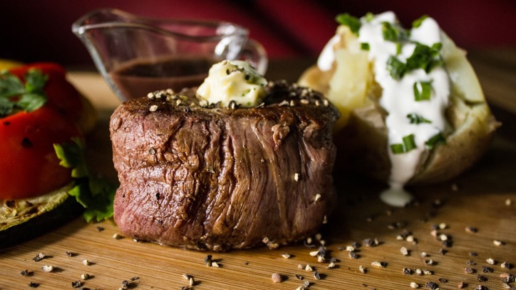 Steak close up