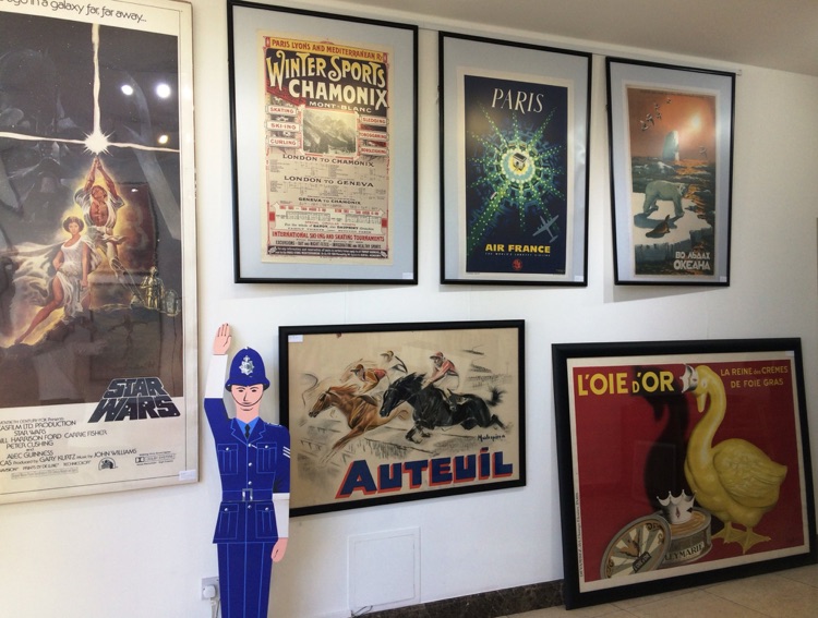 AntikBar original vintage posters at 404 King's Road Chelsea London featuring Star Wars Chamonix