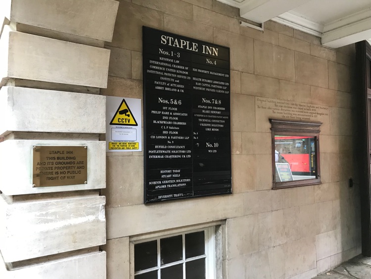A photo of Staple Inn Associates