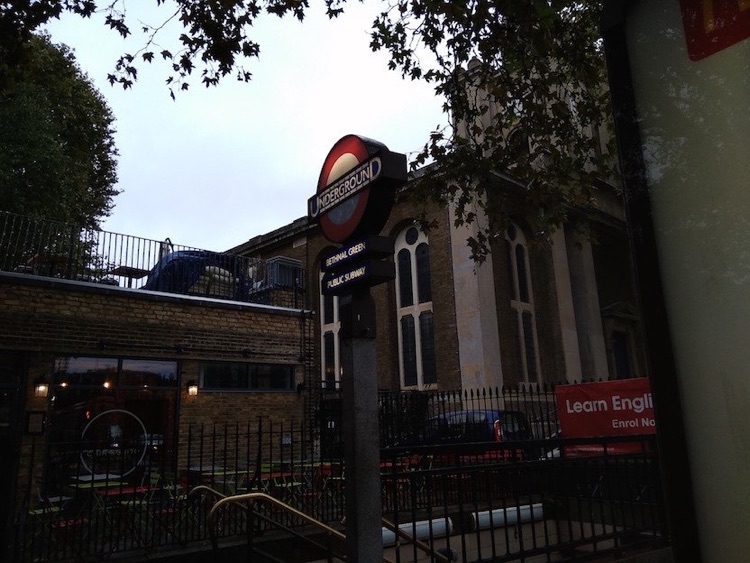 A photo of Bethnal Green Station