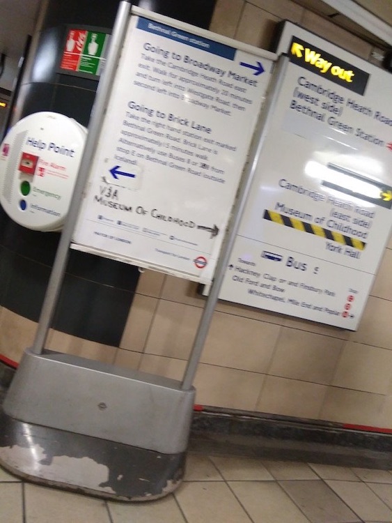 A photo of Bethnal Green Station