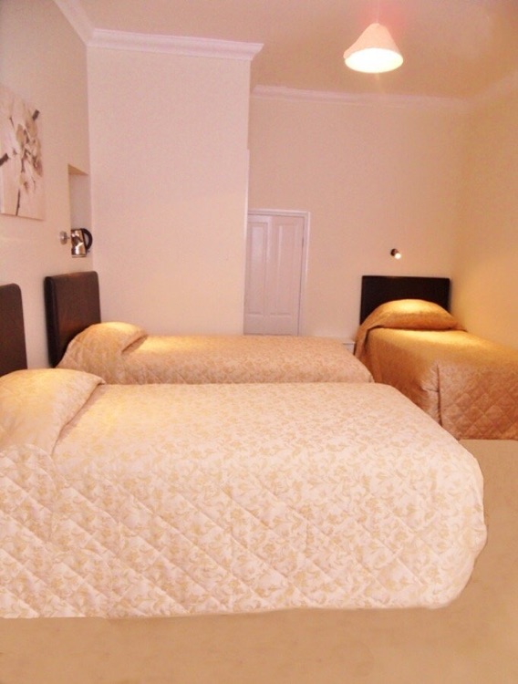 Room 2 triple room with private toilet and shower. The room can made to have a king size bed.