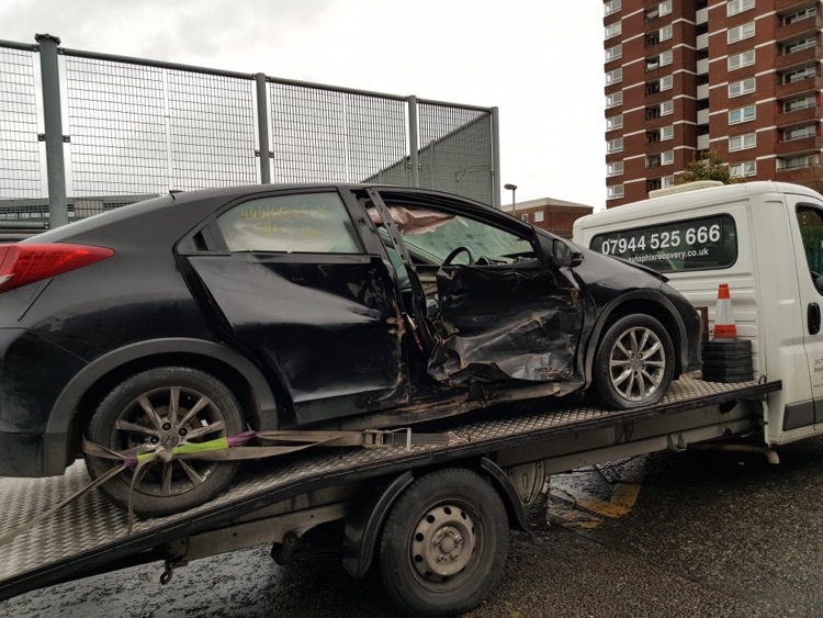 Honda civic off side damage