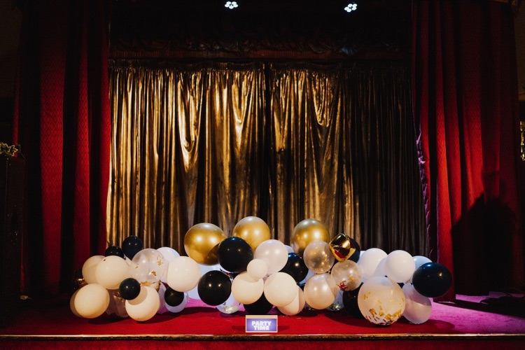 The stage in the back room