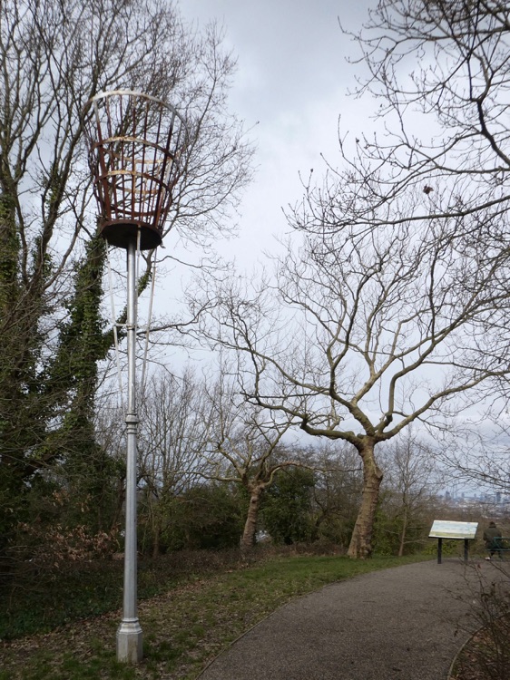 One Tree Hill Local Nature Reserve, Honor Oak, South London: the beacon