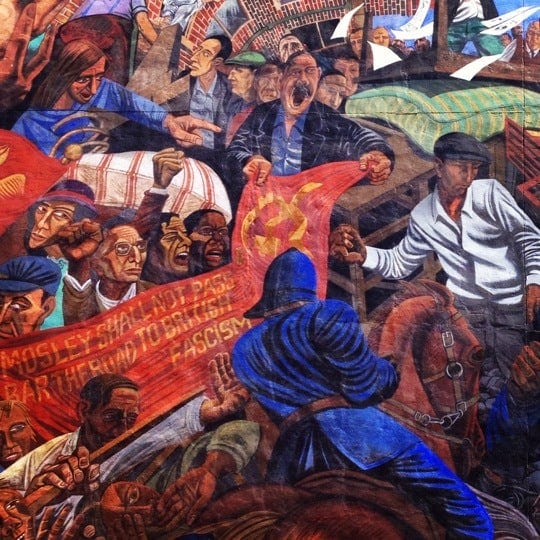 A photo of The Battle of Cable Street Mural