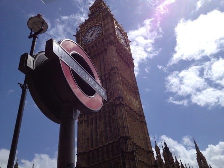 A photo of Westminster Station