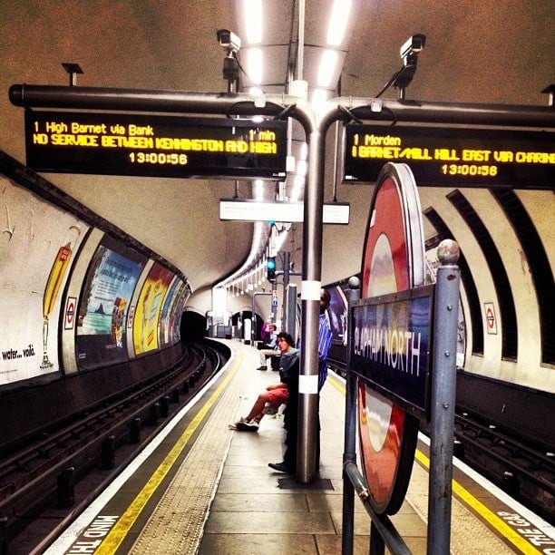 A photo of Clapham North Station