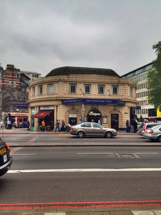 A photo of Great Portland Street Station