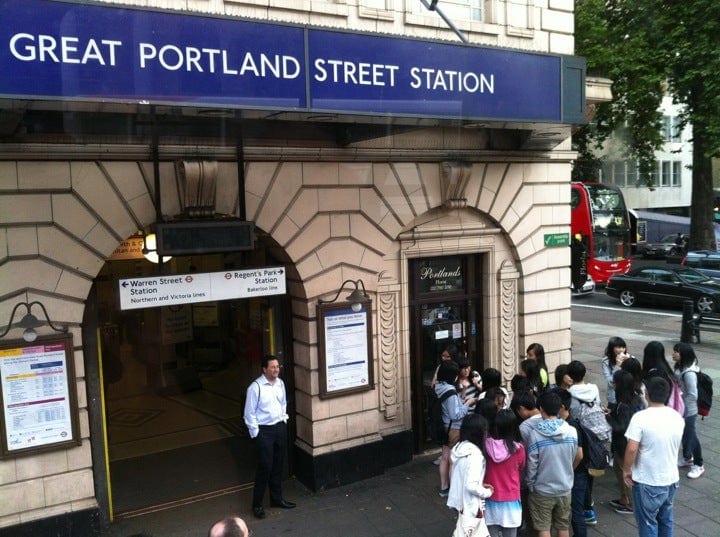 A photo of Great Portland Street Station