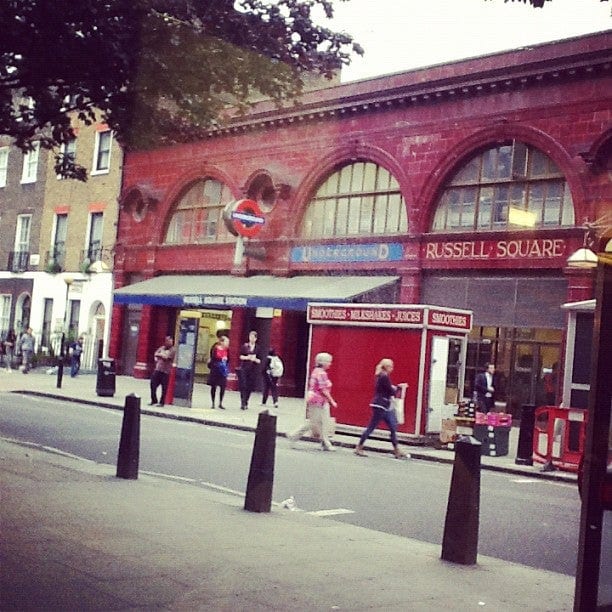 A photo of Russell Square Station