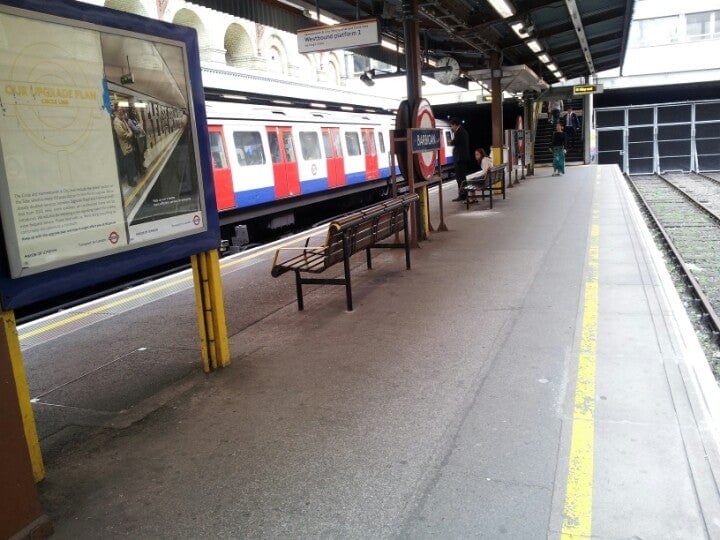 A photo of Barbican Station