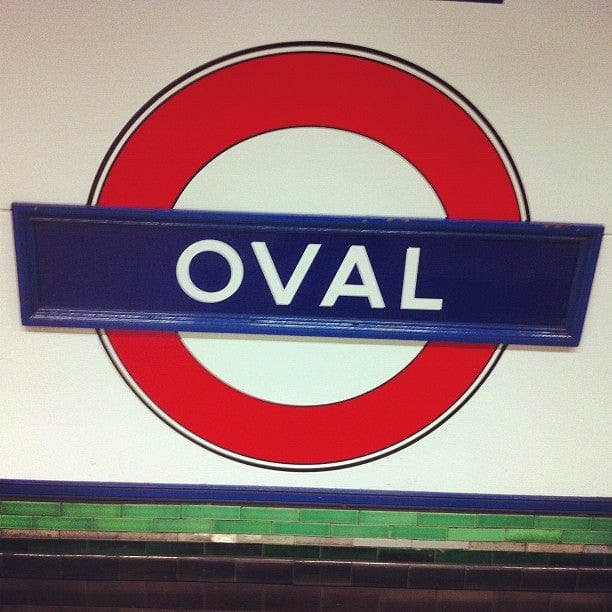 A photo of Oval Station
