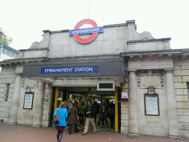 A photo of Embankment Station