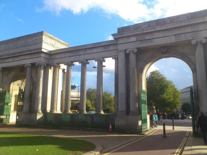 A photo of Hyde Park Corner Station