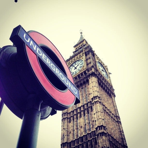 A photo of Westminster Station