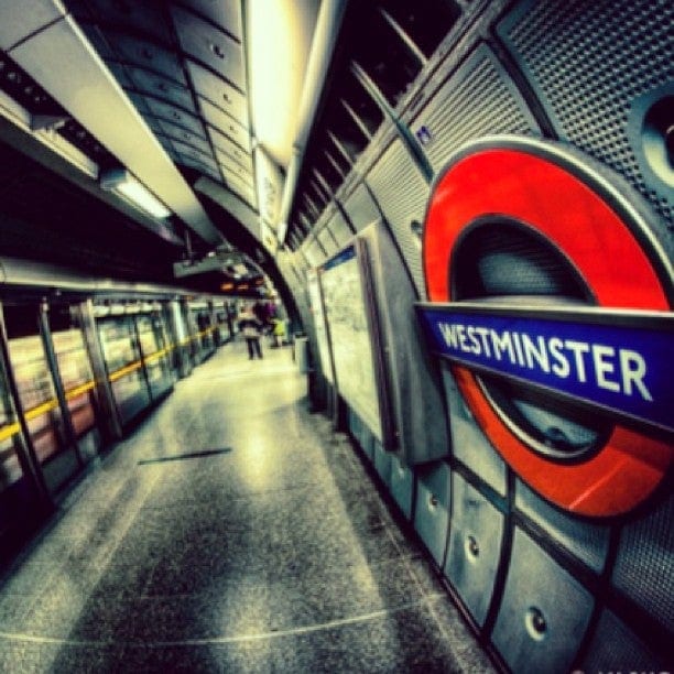 A photo of Westminster Station