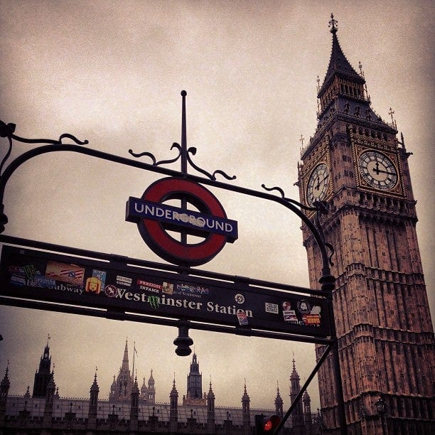 A photo of Westminster Station