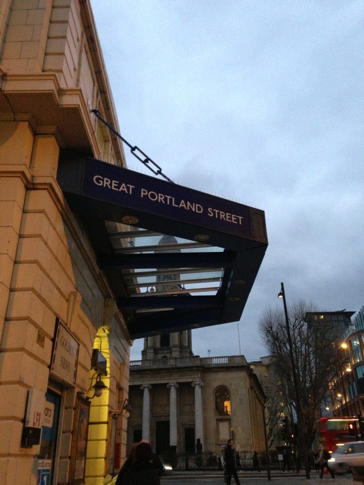 A photo of Great Portland Street Station
