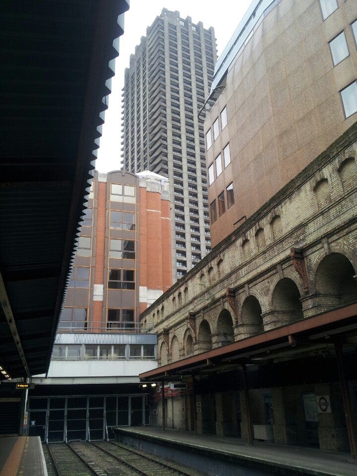 A photo of Barbican Station