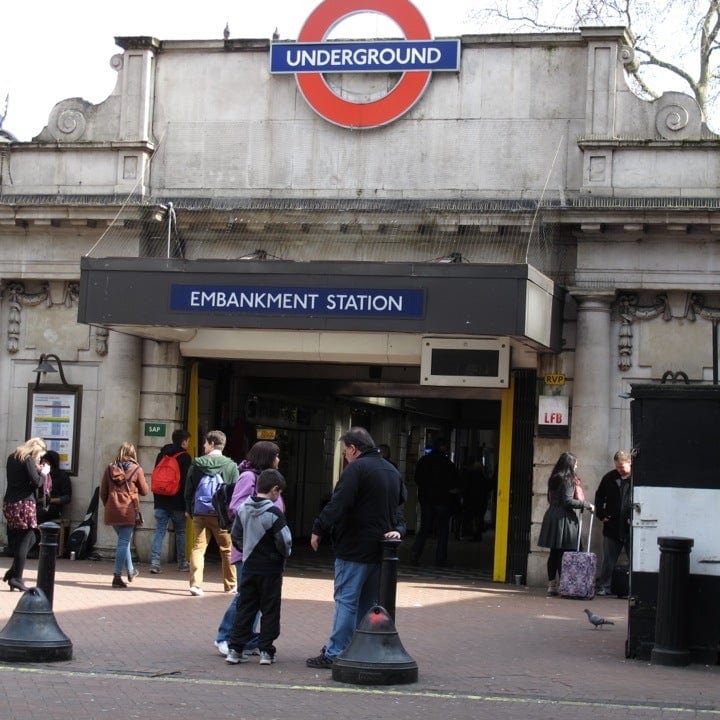 A photo of Embankment Station