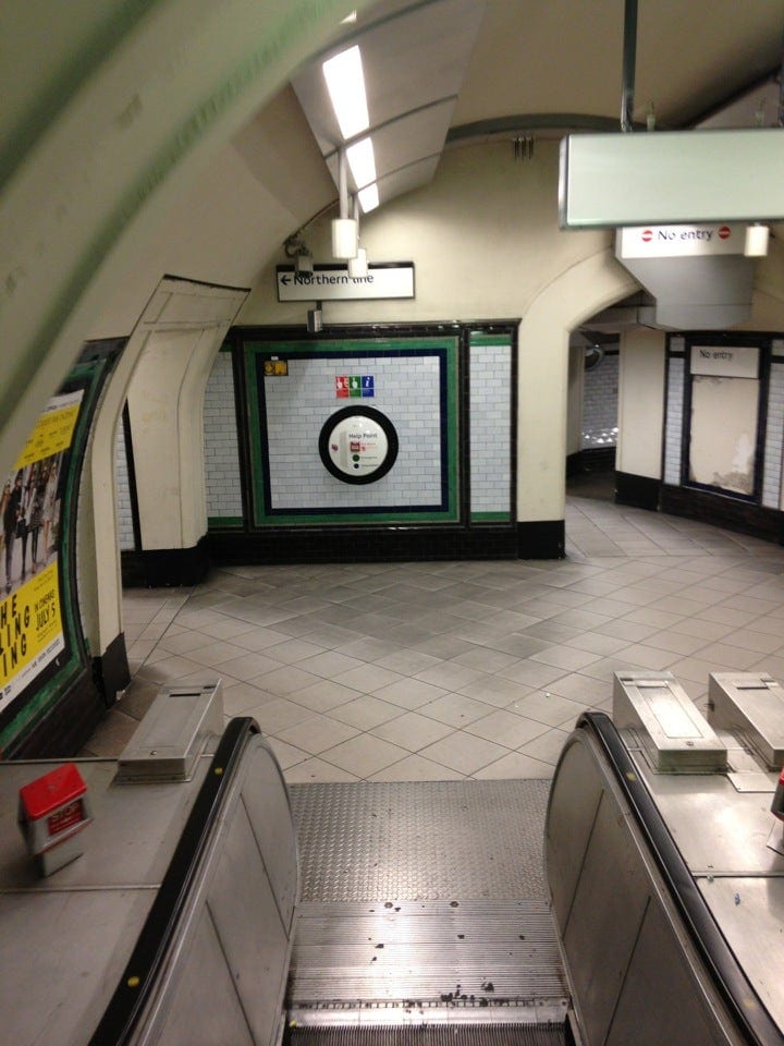 A photo of Clapham North Station