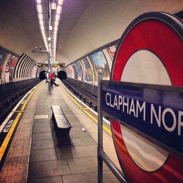 A photo of Clapham North Station