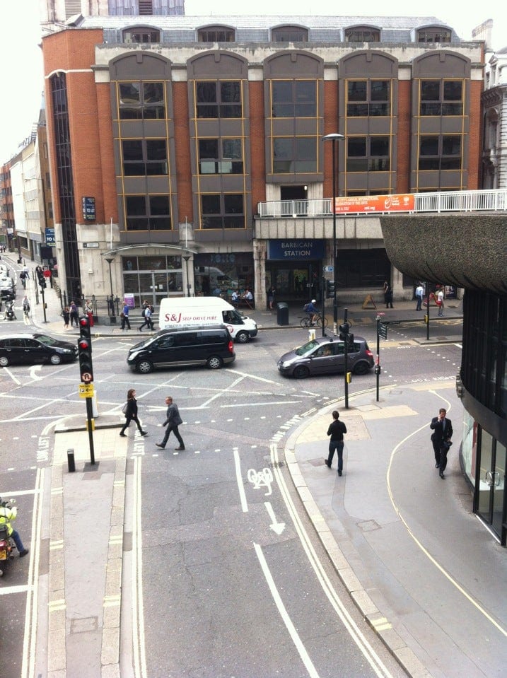 A photo of Barbican Station