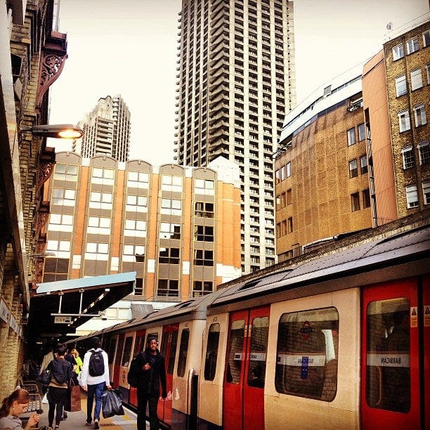 A photo of Barbican Station