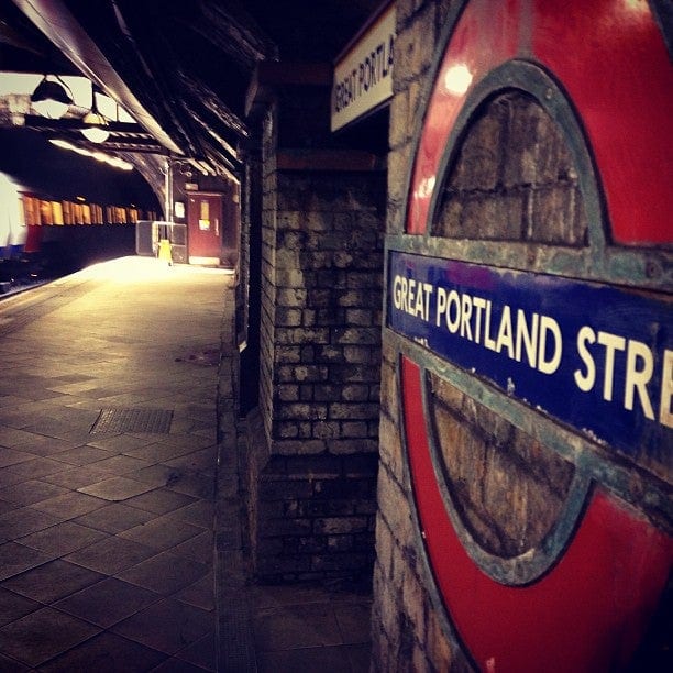 A photo of Great Portland Street Station